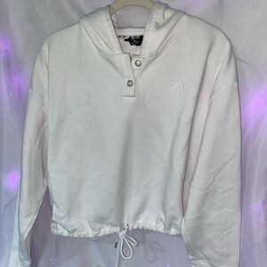 DKNY Women's White Hoodie Top